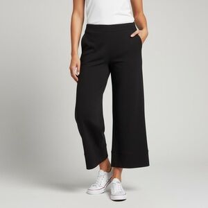 BP. Black Wide Leg Cropped Knit Culotte Pants - Size Medium